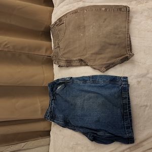 Two Pair of Work Jean Shorts size 40